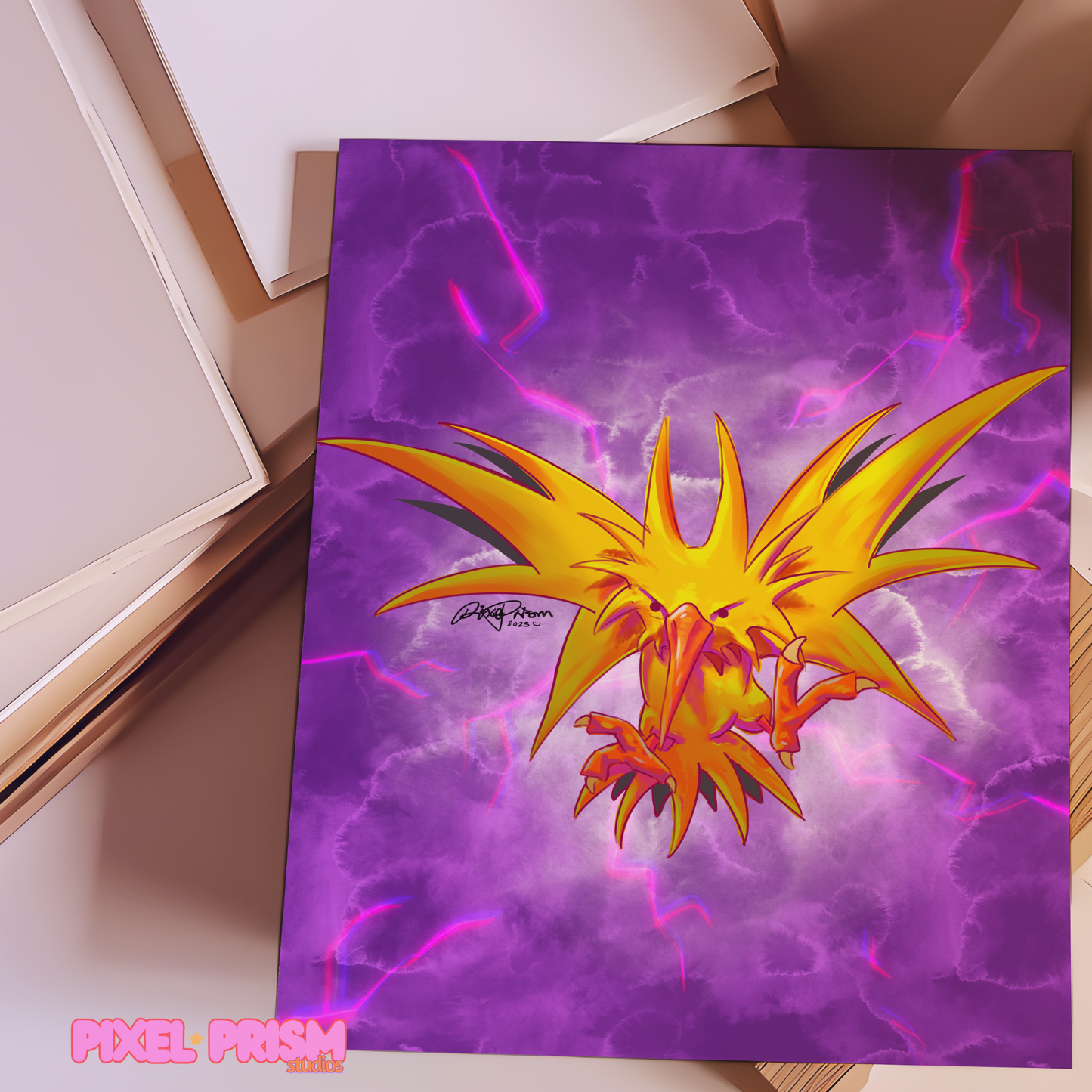 Legendary Birbs | Zapdos Original Art Print