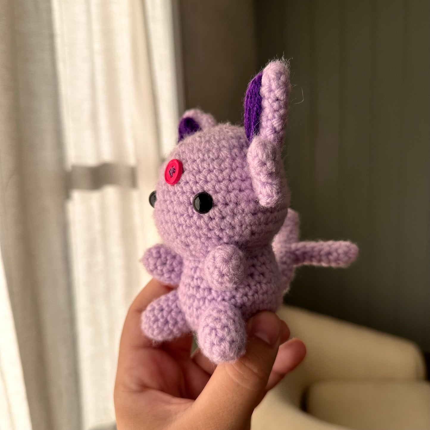 Espeon | Handmade Crochet Amigurumi Plush, Pokémon Stuffed Animal