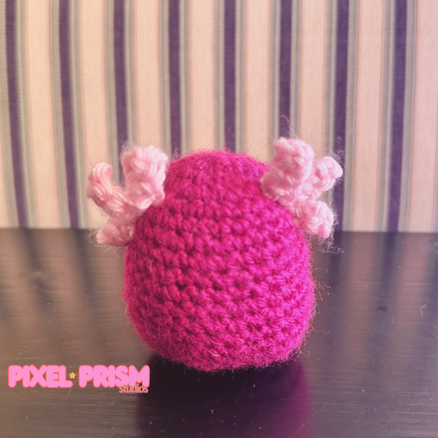 Mini Axolotl Plushie | Handmade Crochet Amigurumi Plush, Desk Sitter