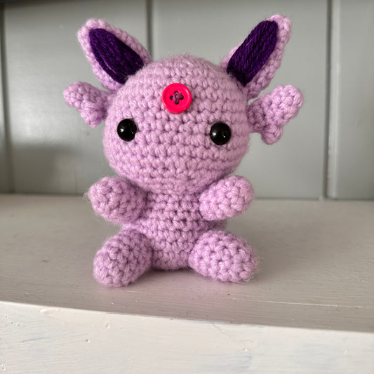 Espeon | Handmade Crochet Amigurumi Plush, Pokémon Stuffed Animal