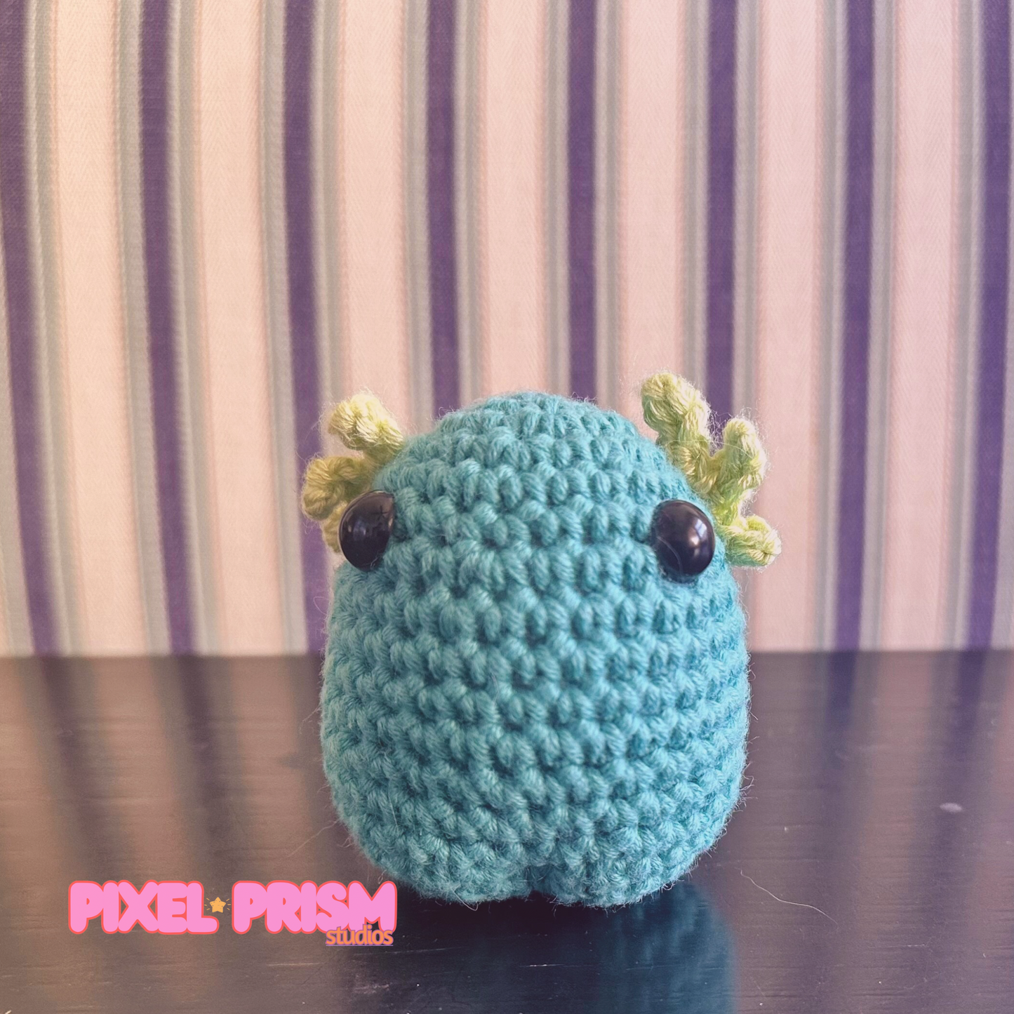 Mini Axolotl Plushie | Handmade Crochet Amigurumi Plush, Desk Sitter