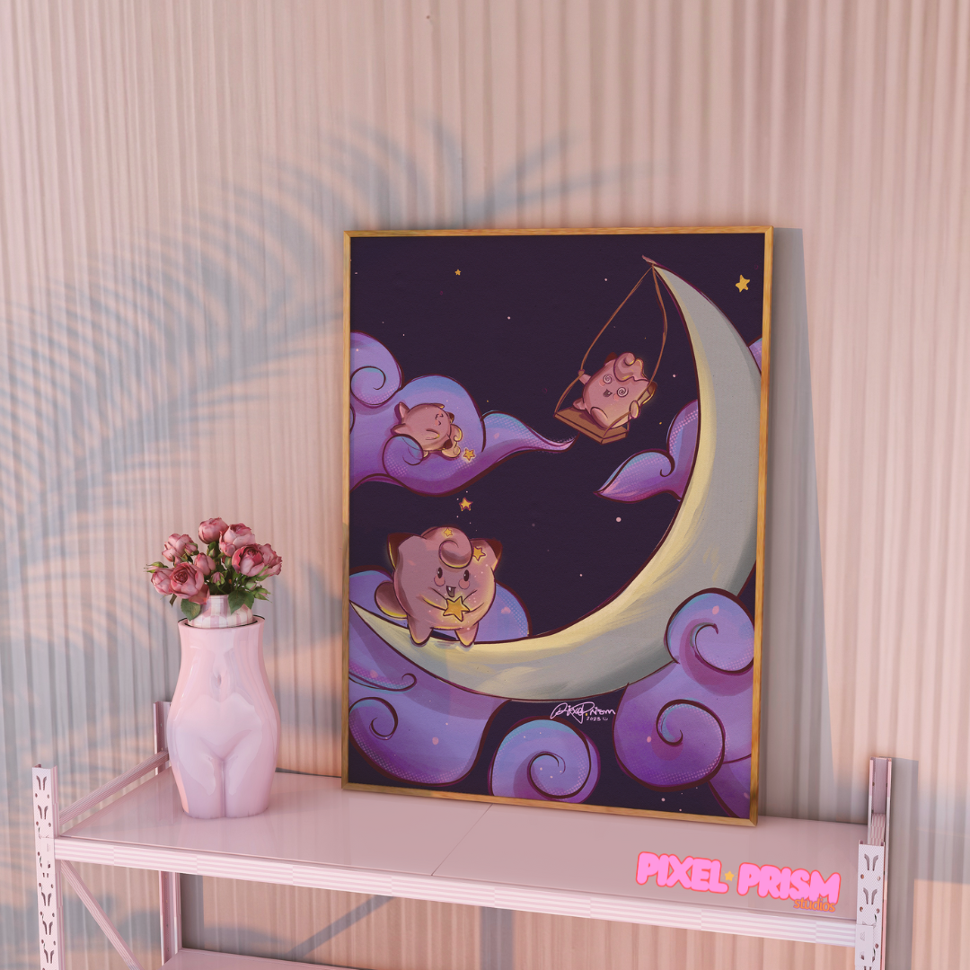 The Moon Cult | Clefairy Original Art Print