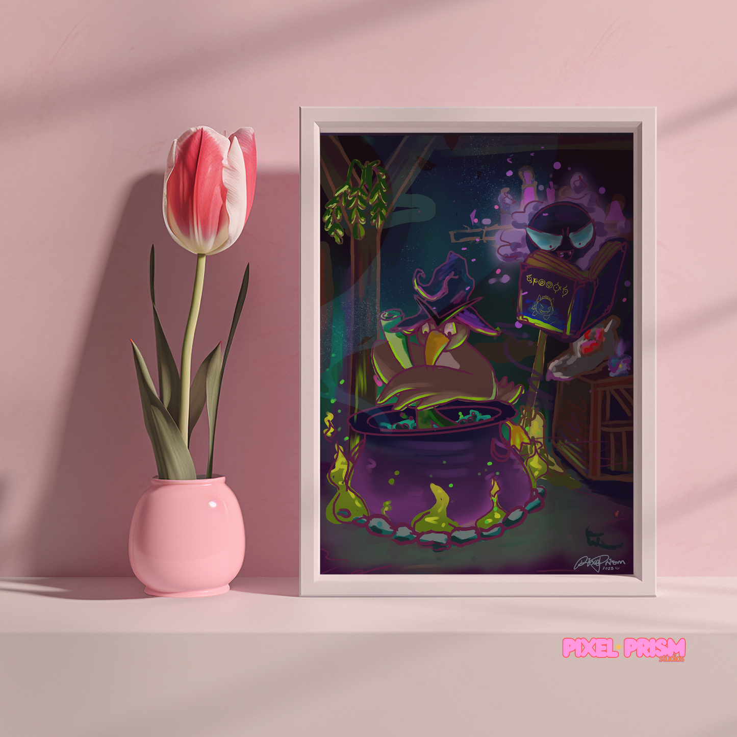 The Witch's Hut | Farfetch'd & Ghastly Original Art Print