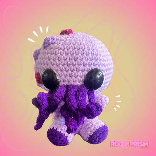 Lil’ Cutethulhu | Handmade Crochet Amigurumi Plush, Sea Monster