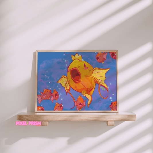 Magikarp's Ascent | Magikarp Original Art Print