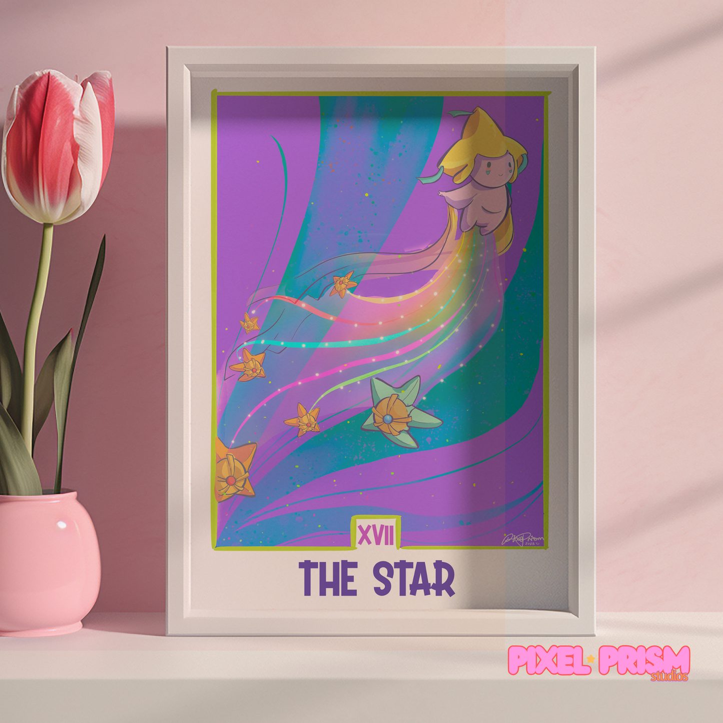 The Star Tarot | Jirachi & Starmie Original Art Print