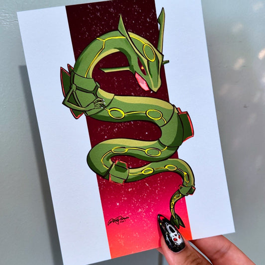 Flying Dragon | Rayquaza Original Art Print